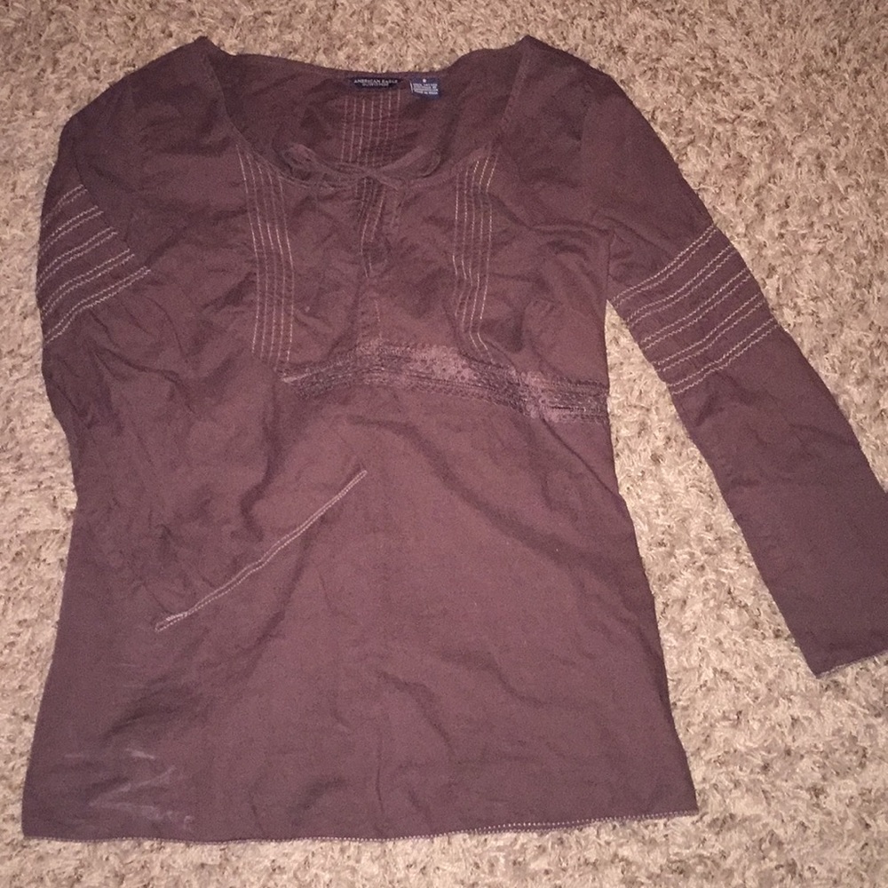 American Eagle Brown Blouse